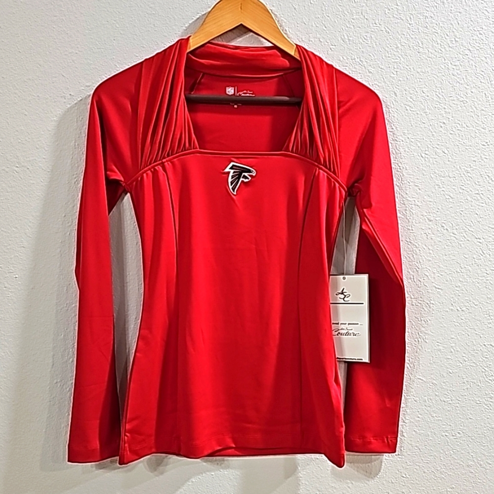 All Sport Couture Atlanta Falcons Long Sleeve Top NWT NFL Size XS